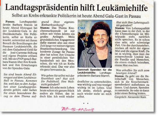 Landtagspräsidentin Barbara Stamm zu Gast