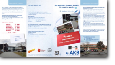 Info-Flyer der Typisierungsaktion an der BS-Passau